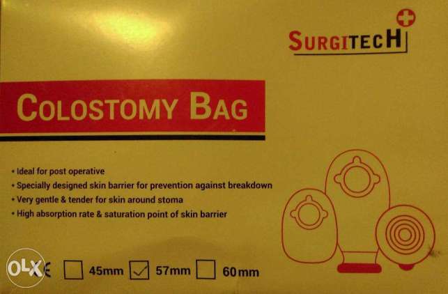 Colostomy bag with wafer