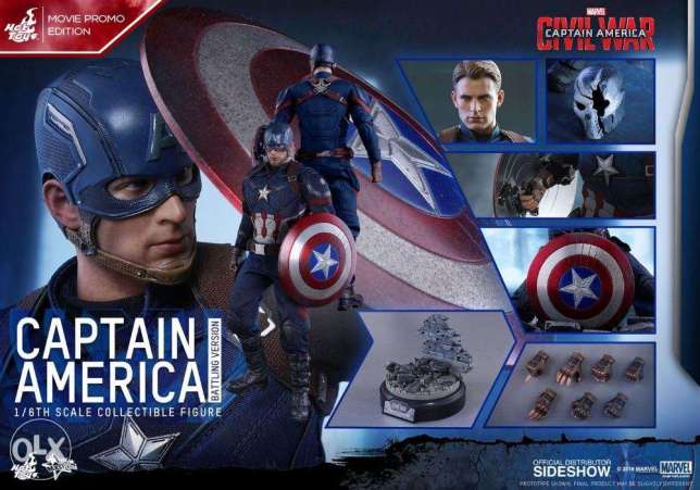 Hot Toys Civil War Captain America Battling Version Black Widow Set