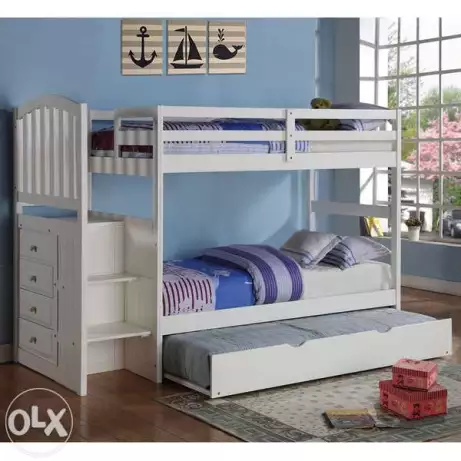 Stairway Bunk bed with drawers and pull out bed