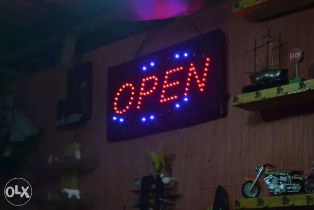 OPEN and WELCOME signs LED light flashing lights for bar home store