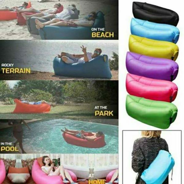 Inflatable banana bed