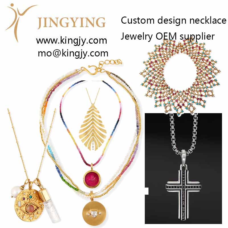 Custom necklace 18k gold 925 sterling OEM manufacturers suppliers